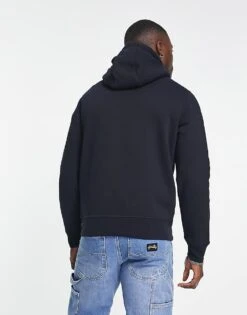 Tommy Hilfiger Embroidered Flag Logo Hoodie In Navy For Men Sky Captain -Tommy Hilfiger Store 12591350 2