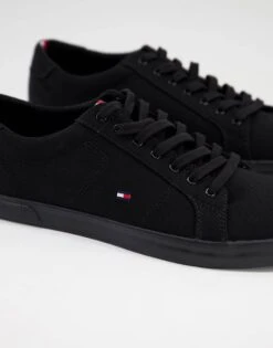 Tommy Hilfiger Harlow Canvas Trainers In Black For Men -Tommy Hilfiger Store 200891799 3