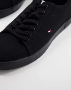 Tommy Hilfiger Harlow Canvas Trainers In Black For Men -Tommy Hilfiger Store 200891799 4