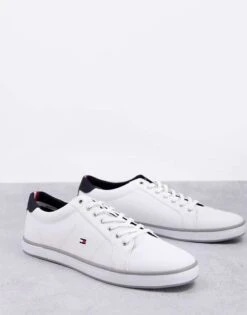 Tommy Hilfiger Harlow Canvas Trainers In White For Men