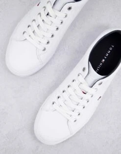Tommy Hilfiger Essential Leather Sneakers In White For Men -Tommy Hilfiger Store 200892764 4
