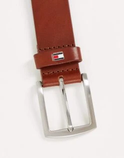 Tommy Hilfiger New Denton 3.5cm Leather Belt In Dark Tan For Men -Tommy Hilfiger Store 201590890 4