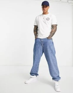 Tommy Jeans Round Back Print T-shirt Classic Fit In Cream - CREAM For Men -Tommy Hilfiger Store 201891658 4