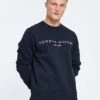 Tommy Hilfiger Embroidered Logo Sweatshirt In Navy For Men -Tommy Hilfiger Store 203855746 1 navy