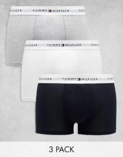 Tommy Hilfiger 3 Pack Trunks In Multi For Men Grey/black/white -Tommy Hilfiger Store 204348236 1 greyblackwhite 1
