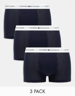 Tommy Hilfiger 3 Pack Trunks In Navy For Men -Tommy Hilfiger Store 204348269 1 navy 1