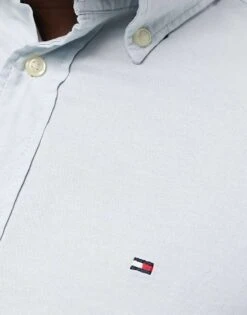 Tommy Hilfiger Oxford Shirt With Stretch In Slim Fit In Blue For Men Calm Blue -Tommy Hilfiger Store 204495652 4