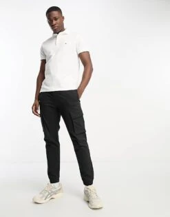 Tommy Hilfiger 1985 Icon Logo Slim Fit Pique Polo Shirt In White For Men -Tommy Hilfiger Store 204503444 4