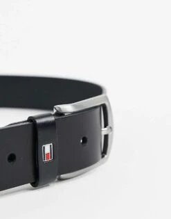 Tommy Hilfiger New Denton 3.5cm Leather Belt In Black For Men -Tommy Hilfiger Store 204844082 4