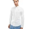 Tommy Jeans Slim Fit Oxford Shirt In White For Men -Tommy Hilfiger Store 204844155 1 white