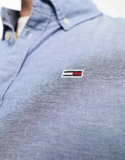 Tommy Jeans Slim Fit Oxford Shirt In Navy For Men -Tommy Hilfiger Store 204844226 4
