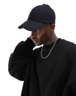 Tommy Hilfiger Classic Flag Baseball Cap In Black For Men -Tommy Hilfiger Store 204846333 4