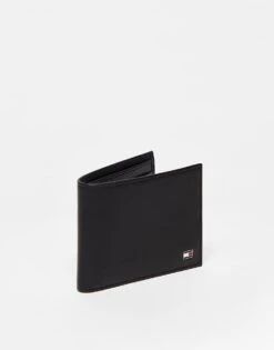 Tommy Hilfiger Eton Mini Billfold Leather Wallet In Black For Men -Tommy Hilfiger Store 204846354 1 black 1
