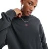 Tommy Jeans Relaxed XS Badge Logo Crewneck Sweatshirt In Charcoal For Men New Charcoal -Tommy Hilfiger Store 205142649 1 newcharcoal