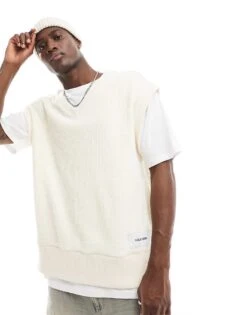 Tommy Hilfiger Monotype Waffle Vest In Calico For Men