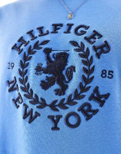Tommy Hilfiger Big Icon Crest Sweatshirt In Blue For Men Blue Spell -Tommy Hilfiger Store 205438940 3