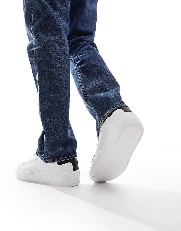 Tommy Jeans Leather Outsole Trainers In White For Men 6 Tommy Jeans Leather Outsole Trainers In White For Men - Image 4