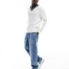 Tommy Jeans Regular V-neck Cable Jumper In White For Men Ancient White -Tommy Hilfiger Store 205442946 1 ancientwhite