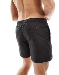 Tommy Hilfiger Original Medium Drawstring Swim Short In Black For Men -Tommy Hilfiger Store 205808311 3