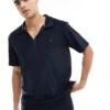 Tommy Hilfiger Polo Shirt In Navy With Flag Motif For Men -Tommy Hilfiger Store 205808341 1 navy