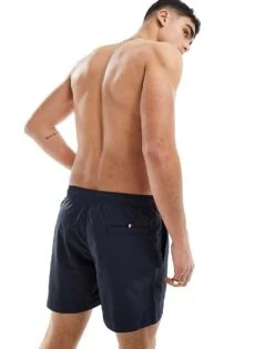 Tommy Hilfiger Original Medium Drawstring Swim Short In Navy For Men -Tommy Hilfiger Store 205808382 3