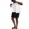 Tommy Hilfiger Essential Big & Tall Medium Drawstring Swim Short In Black For Men -Tommy Hilfiger Store 205808396 1 black