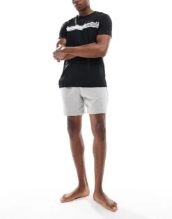 Tommy Hilfiger Monotype Stripe Lounge T Shirt In Black For Men -Tommy Hilfiger Store 205819940 4