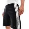 Tommy Hilfiger Monotype Stripe Lounge Shorts In Black For Men -Tommy Hilfiger Store 205819969 1 black