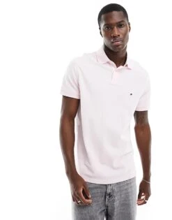 Tommy Hilfiger 1985 Regular Polo In Light Pink For Men -Tommy Hilfiger Store 205836925 4