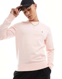 Tommy Hilfiger 1985 Crew Neck Sweater In Pink For Men -Tommy Hilfiger Store 205836955 1 pink 1