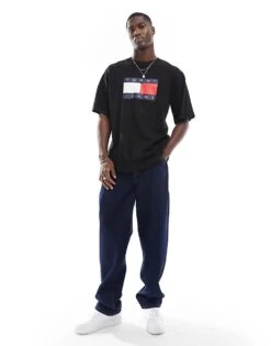 Tommy Jeans Skate Flag T-shirt In Black For Men -Tommy Hilfiger Store 205848082 4