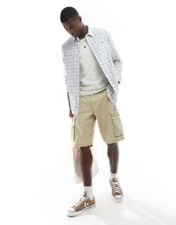 Tommy Jeans Regular Oxford Check Shirt In Off White For Men Newsprint Check -Tommy Hilfiger Store 205848257 3