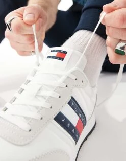 Tommy Jeans Casual Essential Trainers In White For Men -Tommy Hilfiger Store 205848290 3