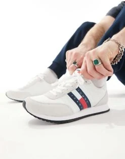 Tommy Jeans Casual Essential Trainers In White For Men -Tommy Hilfiger Store 205848290 5