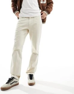 Tommy Jeans Ryan Garment Dye Pants In Off White For Men Newsprint