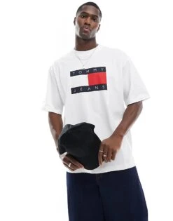 Tommy Jeans Skate Flag T-shirt In White For Men -Tommy Hilfiger Store 205848491 1 white 1