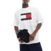Tommy Jeans Skate Flag T-shirt In White For Men -Tommy Hilfiger Store 205848491 1 white