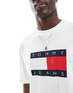 Tommy Jeans Skate Flag T-shirt In White For Men -Tommy Hilfiger Store 205848491 3