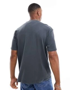 Tommy Jeans Regular Badge T-shirt In Charcoal For Men -Tommy Hilfiger Store 205849494 4