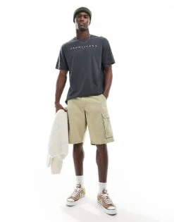 Tommy Jeans Regular Linear Logo T-shirt In Charcoal For Men -Tommy Hilfiger Store 205849616 4