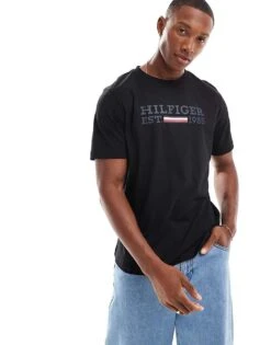 Tommy Hilfiger Regular Graphic Tee In Black ASOS Exclusive For Men -Tommy Hilfiger Store 205998041 1 black 1
