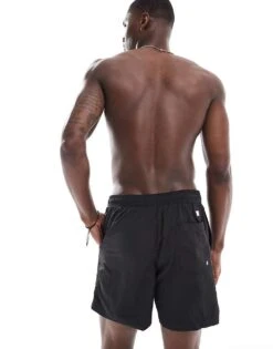 Tommy Hilfiger Medium Drawstring Swim Short With Flag Print In Black For Men -Tommy Hilfiger Store 206128301 3