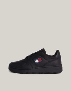 Tommy Jeans Leather Basketball Trainers In Black For Men -Tommy Hilfiger Store 206220943 4