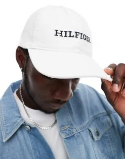 Tommy Hilfiger Type Logo Cap In White For Men Optic White -Tommy Hilfiger Store 206361718 1 opticwhite 1