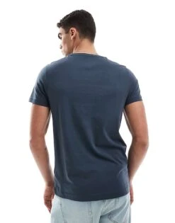 Tommy Hilfiger Logo T-shirt In Navy For Men Military Denim -Tommy Hilfiger Store 206361719 4