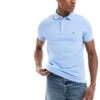 Tommy Hilfiger 1985 Slim Polo Shirt In Baby Blue For Men Vessel Blue