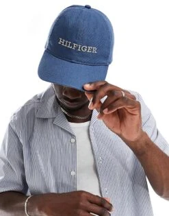 Tommy Hilfiger Type Logo Cap In Mid Blue For Men Aegean Sea -Tommy Hilfiger Store 206361887 1 aegeansea 1