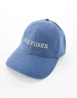 Tommy Hilfiger Type Logo Cap In Mid Blue For Men Aegean Sea -Tommy Hilfiger Store 206361887 3