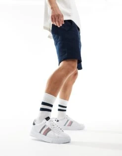 Tommy Hilfiger Supercup Leather Trainers In White For Men