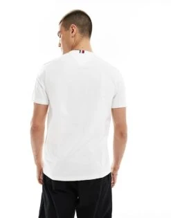 Tommy Hilfiger Taping T-shirt In White For Men -Tommy Hilfiger Store 206361967 3